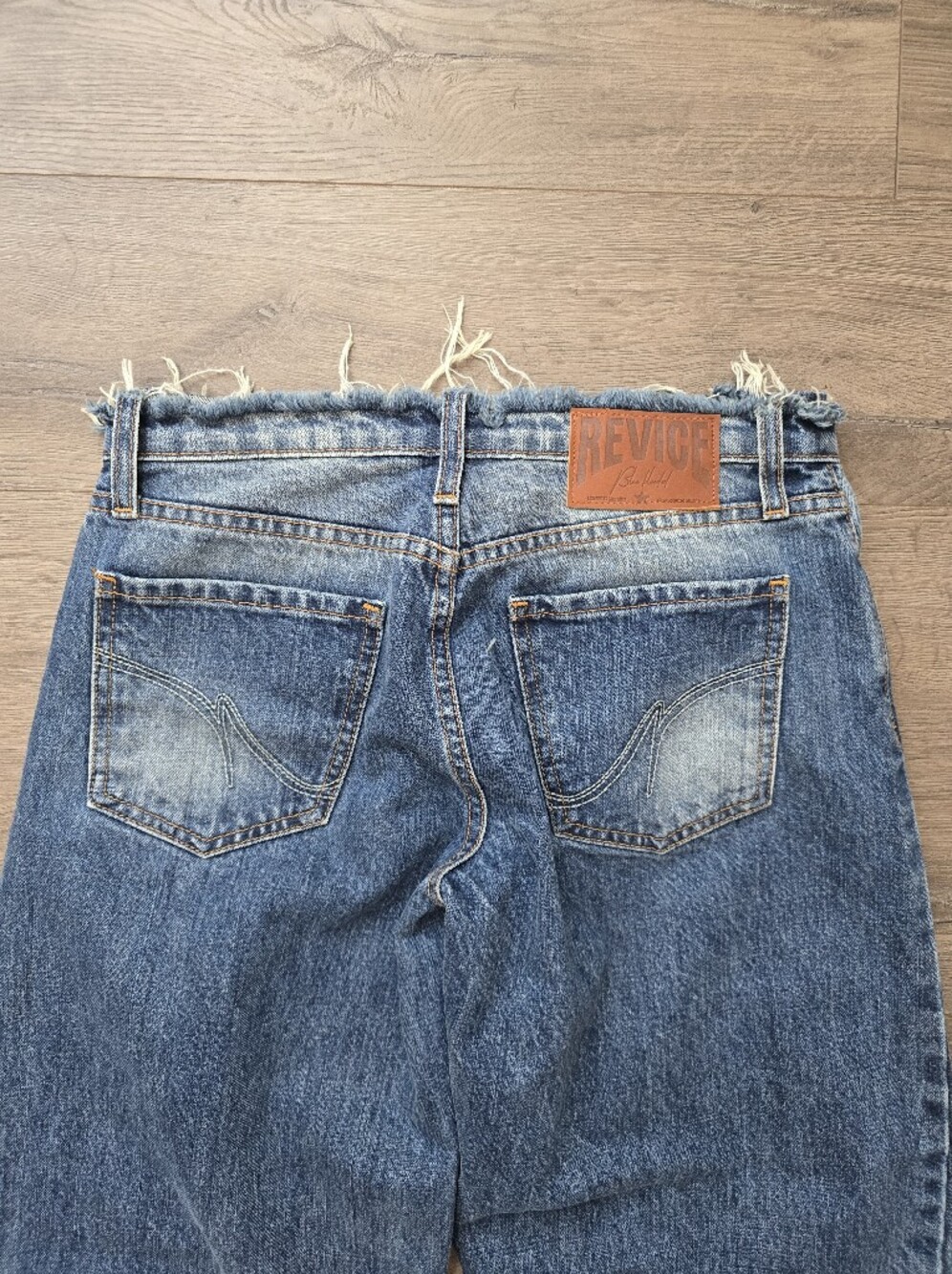 Revice Denim Wide-leg Baggy Jeans Frayed Skater New With Tags Size 24 - Picture 4 of 12